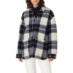 Madewell Blue and White Austin Plaid Jacket Size S